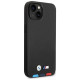 BMW Case BMW BMHMP14M22PTDK iPhone 14 Plus 6.7 "black / black Leather Stamp Tricolor Magsafe