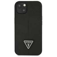 Guess GUHCP13SPSATLK iPhone 13 mini 5,4 "black / black hardcase SaffianoTriangle Logo