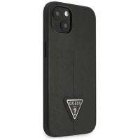 Guess GUHCP13SPSATLK iPhone 13 mini 5,4 "black / black hardcase SaffianoTriangle Logo