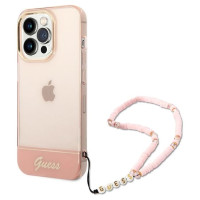 Guess GUHCP14XHGCOHP iPhone 14 Pro Max 6.7" pink/pink hardcase Translucent Pearl Strap
