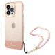 Guess GUHCP14XHGCOHP iPhone 14 Pro Max 6.7" pink/pink hardcase Translucent Pearl Strap