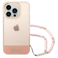 Guess GUHCP14XHGCOHP iPhone 14 Pro Max 6.7" pink/pink hardcase Translucent Pearl Strap