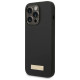 Guess GUHMP14LSBPLK iPhone 14 Pro 6.1" black/black hard case Silicone Logo Plate MagSafe