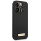 Guess GUHMP14LSBPLK iPhone 14 Pro 6.1" black/black hard case Silicone Logo Plate MagSafe