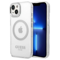 Guess GUHMP14MHTRMS iPhone 14 Plus 6.7" silver/silver hard case Metal Outline Magsafe