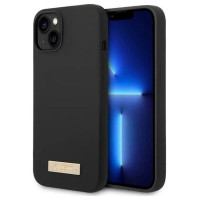 Guess GUHMP14MSBPLK iPhone 14 Plus 6.7" black/black hard case Silicone Logo Plate MagSafe