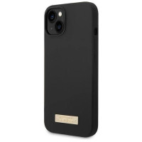 Guess GUHMP14MSBPLK iPhone 14 Plus 6.7" black/black hard case Silicone Logo Plate MagSafe