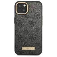 Guess GUHMP14MU4GPRK iPhone 14 Plus 6.7 "black / black hard case 4G Logo Plate MagSafe
