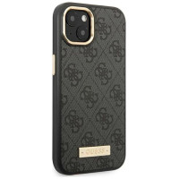 Guess GUHMP14MU4GPRK iPhone 14 Plus 6.7 "black / black hard case 4G Logo Plate MagSafe