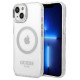 Guess GUHMP14SHTRMS iPhone 14 6.1" silver/silver hard case Metal Outline Magsafe