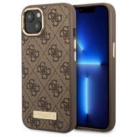 Guess GUHMP14MU4GPRW iPhone 14 Plus 6.7 "brown / brown hard case 4G Logo Plate MagSafe