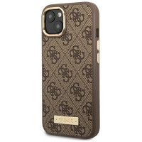 Guess GUHMP14MU4GPRW iPhone 14 Plus 6.7 "brown / brown hard case 4G Logo Plate MagSafe