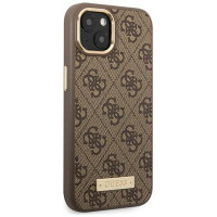 Guess GUHMP14MU4GPRW iPhone 14 Plus 6.7 "brown / brown hard case 4G Logo Plate MagSafe