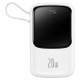 Baseus Qpow Digital Display Power Bank with Fast Charging 10000mAh 20W QC/PD/SCP/FCP with Built-in Lightning Cable White