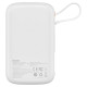 Baseus Qpow Digital Display Power Bank with Fast Charging 10000mAh 20W QC/PD/SCP/FCP with Built-in Lightning Cable White