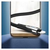 Joyroom Sharp Series S-M411 USB-A / Lightning 3A Cable 1.2m with Charging Indicator - Black