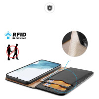 Dux Ducis Hivo case Samsung Galaxy S23+ flip case wallet stand RFID blocker black