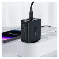 Acefast fast charger GaN (2xUSB-C / USB-A) PPS / PD / QC4+ 65W black (A41)
