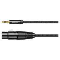 Ugreen audio cable 3.5mm mini jack (male) - XLR (female) 1m black (AV182)