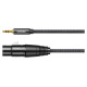 Ugreen audio cable 3.5mm mini jack (male) - XLR (female) 1m black (AV182)
