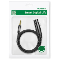 Ugreen audio cable 3.5mm mini jack (male) - XLR (female) 1m black (AV182)