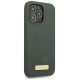 Guess Silicone Logo Plate MagSafe case for iPhone 13 Pro / iPhone 13 - green
