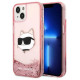 Karl Lagerfeld Glitter Choupette Head case for iPhone 14 Plus - pink
