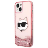 Karl Lagerfeld Glitter Choupette Head case for iPhone 14 Plus - pink