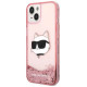 Karl Lagerfeld Glitter Choupette Head case for iPhone 14 Plus - pink
