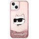 Karl Lagerfeld Glitter Choupette Head case for iPhone 14 Plus - pink