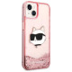 Karl Lagerfeld Glitter Choupette Head case for iPhone 14 Plus - pink
