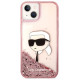 Karl Lagerfeld Glitter Karl's Head case for iPhone 14 Plus - pink