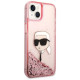 Karl Lagerfeld Glitter Karl's Head case for iPhone 14 Plus - pink