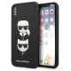 Karl Lagerfeld Saffiano Karl&Choupette Head case for iPhone X/XS - black
