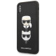Karl Lagerfeld Saffiano Karl&Choupette Head case for iPhone X/XS - black