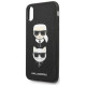 Karl Lagerfeld Saffiano Karl&Choupette Head case for iPhone X/XS - black