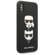 Karl Lagerfeld Saffiano Karl&Choupette Head case for iPhone X/XS - black