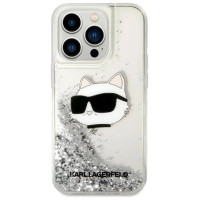 Karl Lagerfeld KLHCP14LLNHCCS iPhone 14 Pro 6.1" silver/silver hardcase Glitter Choupette Head