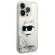 Karl Lagerfeld KLHCP14LLNHCCS iPhone 14 Pro 6.1" silver/silver hardcase Glitter Choupette Head