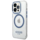 Guess GUHMP14XHTRMB iPhone 14 Pro Max 6.7" blue/blue hard case Metal Outline Magsafe