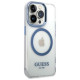 Guess GUHMP14XHTRMB iPhone 14 Pro Max 6.7" blue/blue hard case Metal Outline Magsafe