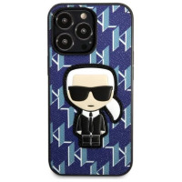 Karl Lagerfeld KLHCP13XPMNIKBL iPhone 13 Pro Max 6.7" hardcase blue/blue Monogram Ikonik Patch