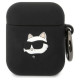 Karl Lagerfeld KLA2RUNCHK AirPods 1/2 cover black/black Silicone Choupette Head 3D