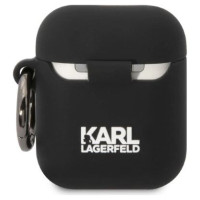 Karl Lagerfeld KLA2RUNCHK AirPods 1/2 cover black/black Silicone Choupette Head 3D