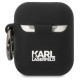 Karl Lagerfeld KLA2RUNCHK AirPods 1/2 cover black/black Silicone Choupette Head 3D