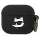 Karl Lagerfeld KLA3RUNCHK AirPods 3 cover black/black Silicone Choupette Head 3D