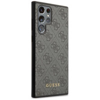 Guess GUHCS23LG4GFGR S23 Ultra S918 grey/grey hardcase 4G Metal Gold Logo