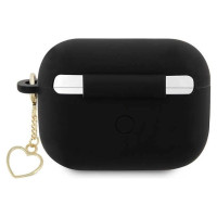 Guess GUAP2LSCHSK AirPods Pro 2 cover black/black Silicone Charm Heart Collection