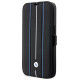 BMW Case BMW BMBKP14L22RVSK iPhone 14 Pro 6.1" black/black bookcase Leather Stamp Blue Lines