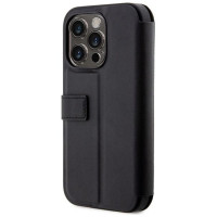 BMW Case BMW BMBKP14L22RVSK iPhone 14 Pro 6.1" black/black bookcase Leather Stamp Blue Lines